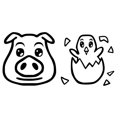 🐷🐣 Emoji Domain black and white Symbola rendering